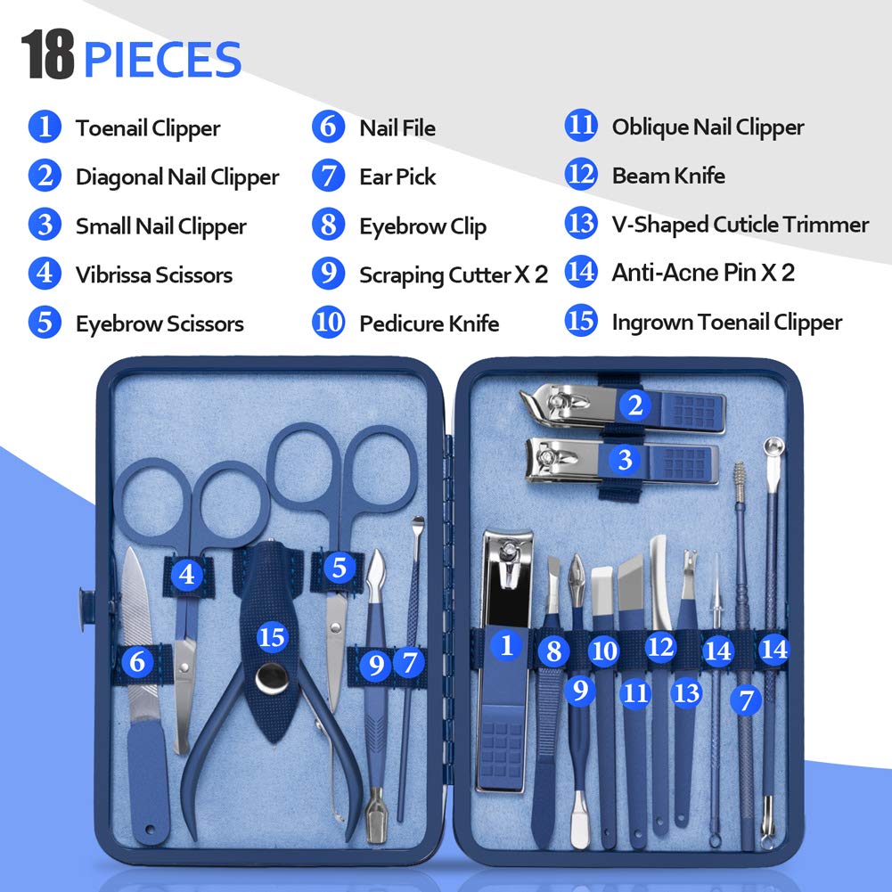 Kit Manucure Pédicure (18 Pièces)